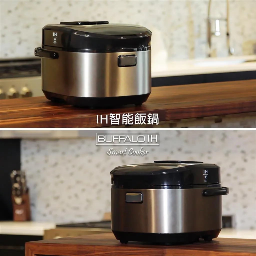 Buffalo Induction Heating (IH) Patented Clad Inner Pot Smart Rice Cooker 1.8 Liter (10 Cups) Titanium Grey (BUFFALOIH18)