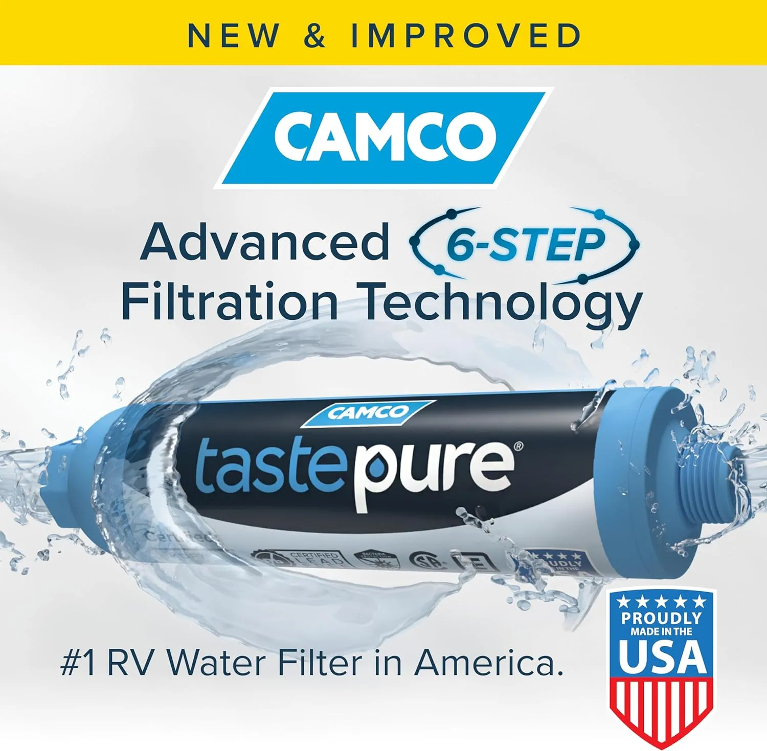 Camco TastePURE RV Water Filter - 2 Pack - 40045