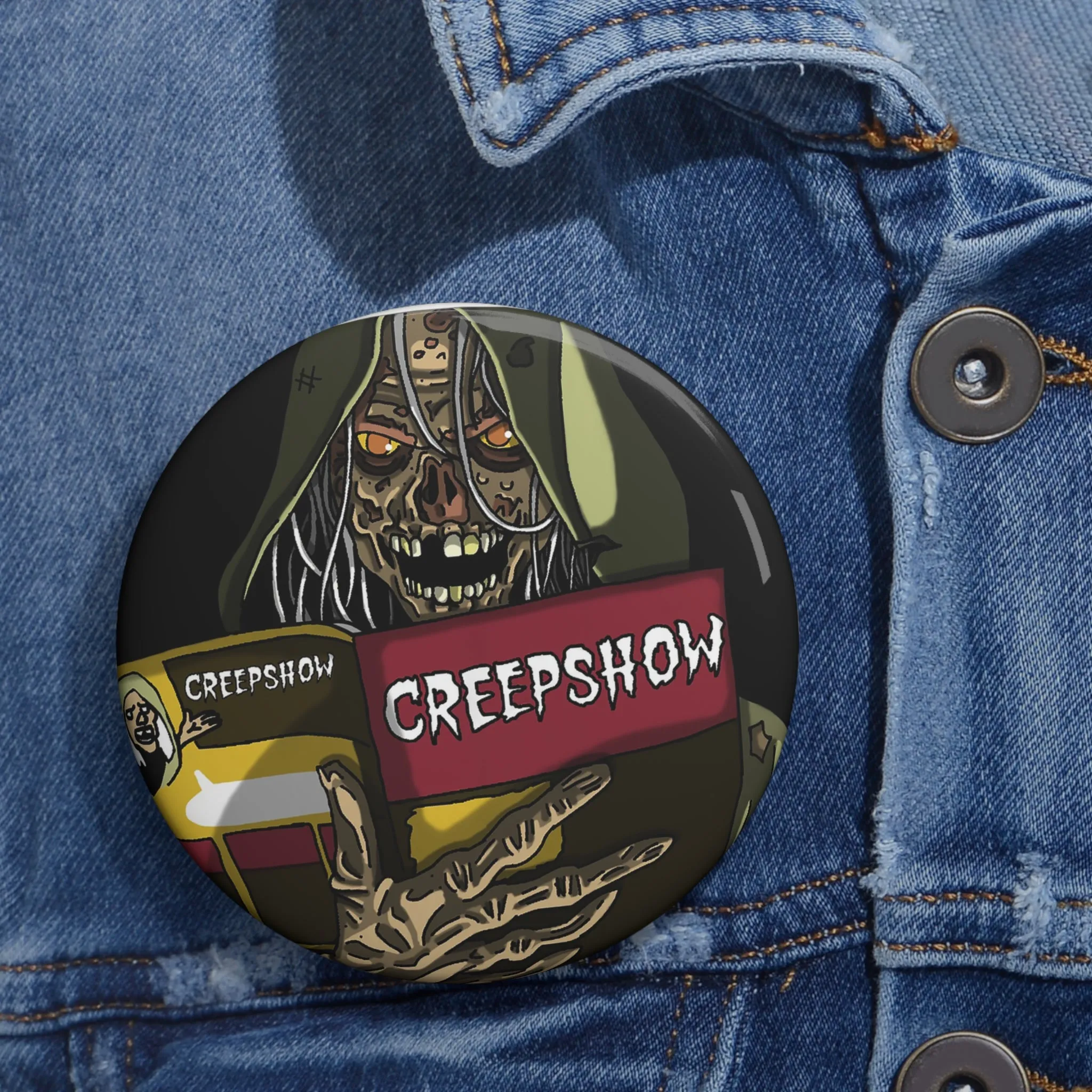 Captain AFAB - Creepshow Fan Art Pin Button