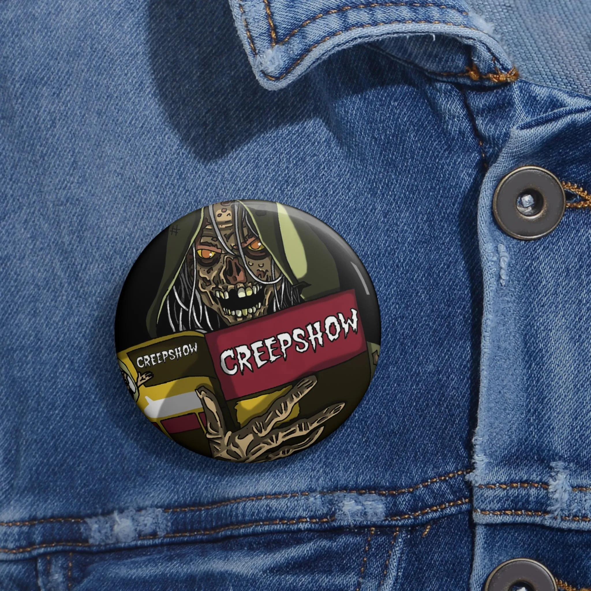 Captain AFAB - Creepshow Fan Art Pin Button