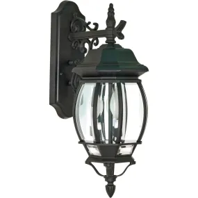 Central Park 3-Light Outdoor Wall Light, Textured Black