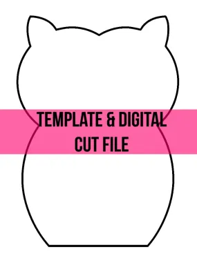 Chubby Owl Template & Digital Cut File