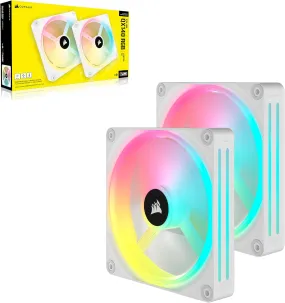 Corsair iCUE LINK QX140 RGB 140mm PWM PC Fans Starter Kit with iCUE LINK System Hub White 白色 (2件裝) CO-9051008-WW