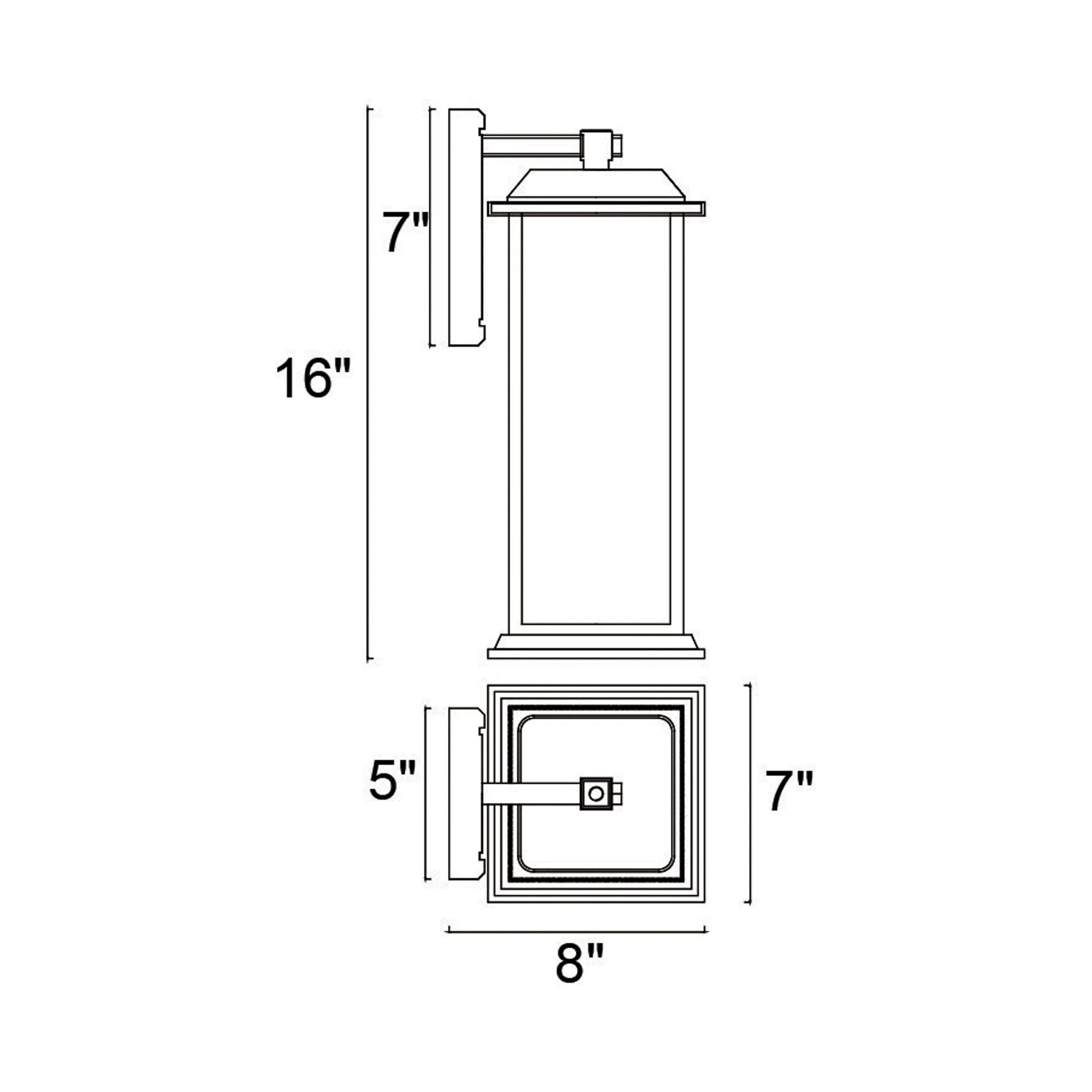 CWI Lighting Blackbridge Single Light Outdoor Lantern