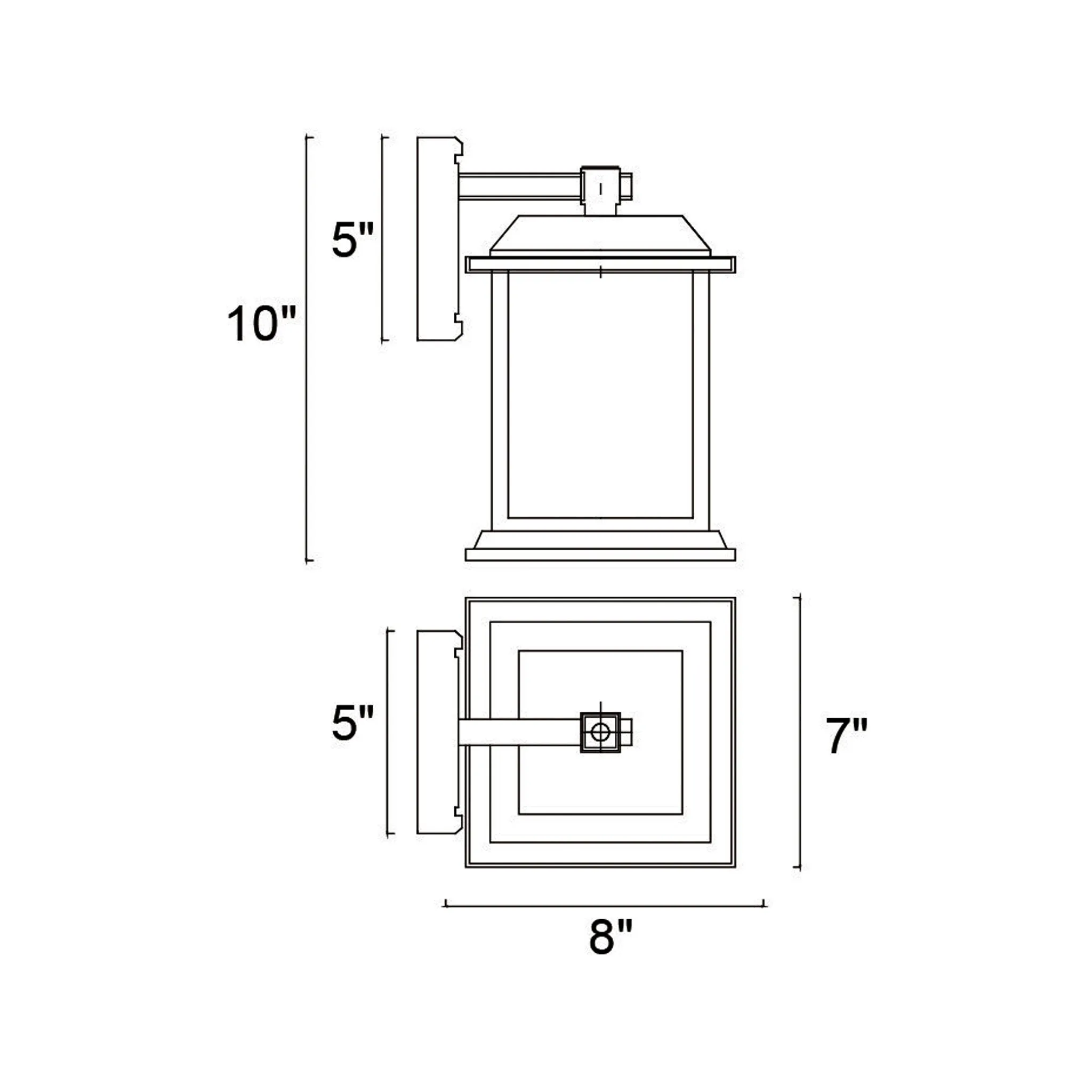 CWI Lighting Blackbridge Single Light Outdoor Lantern