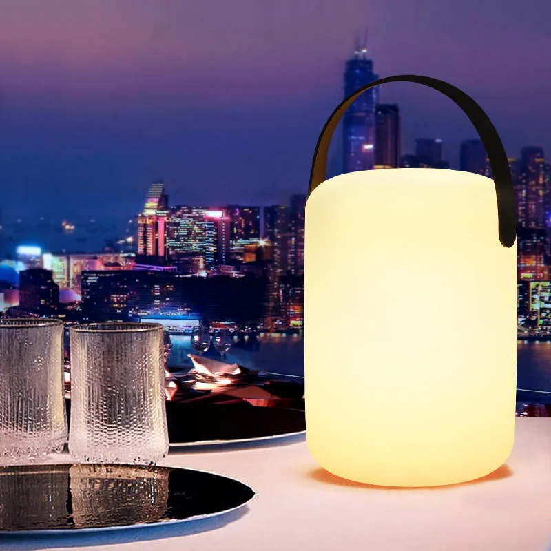 Cylindrical Rechargeable RGB Dimmable Night Lamp