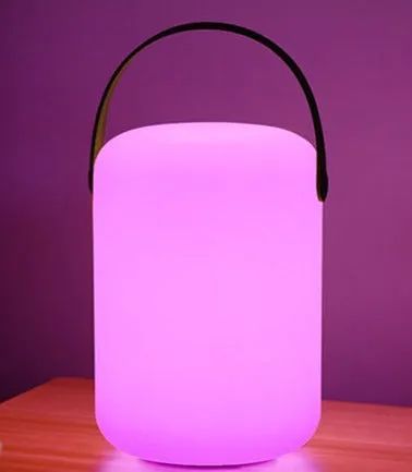 Cylindrical Rechargeable RGB Dimmable Night Lamp