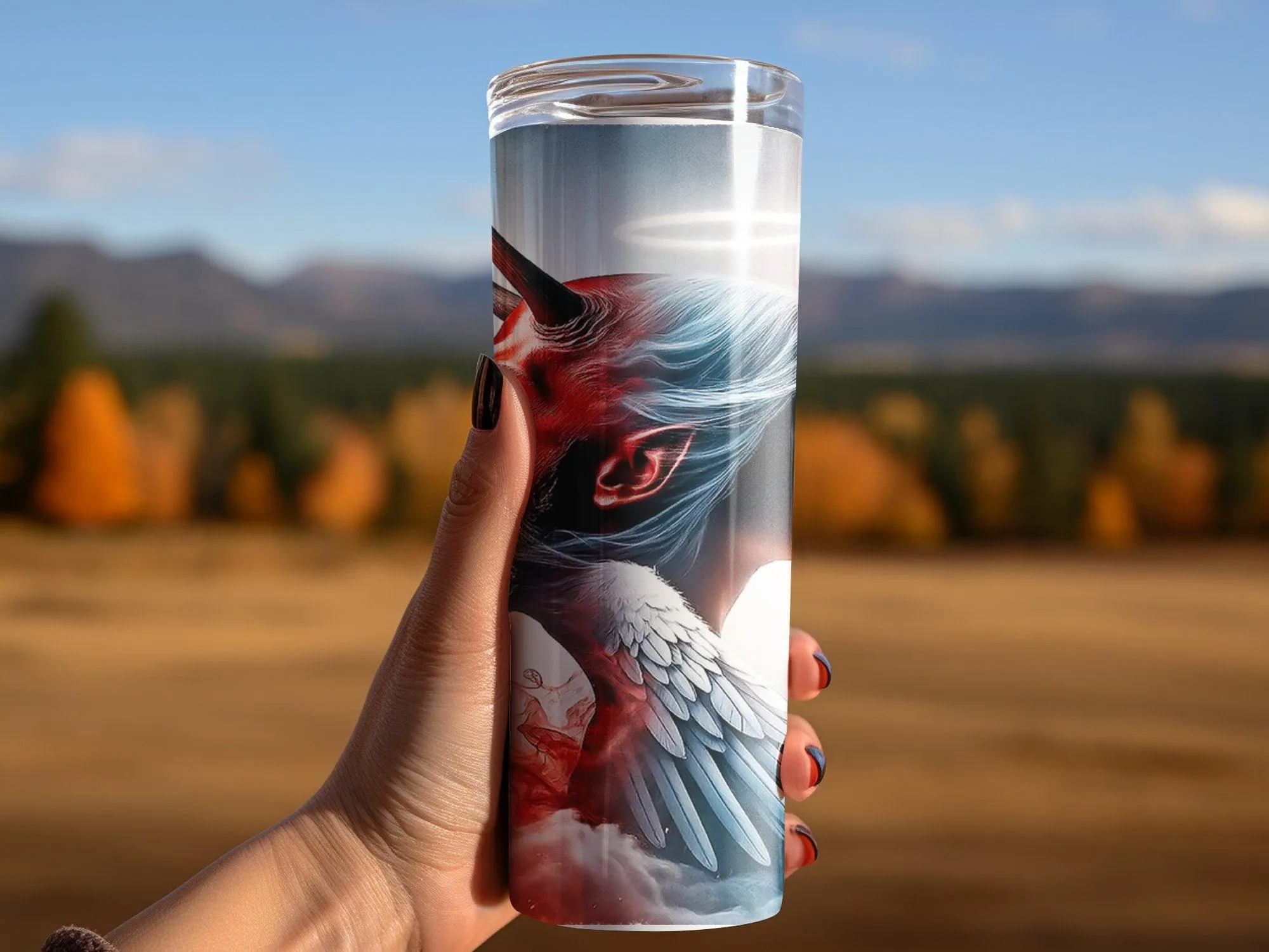 Deadpan Couture 20 oz. Stainless Steel Skinny Tumbler – Juxtapose Edition