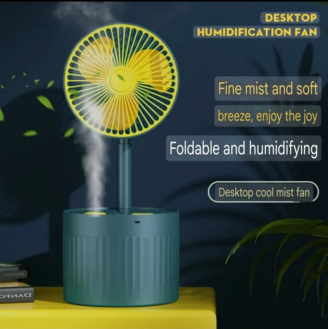 Desktop Foldable Rechargeable Humidification Mini Fan F-082