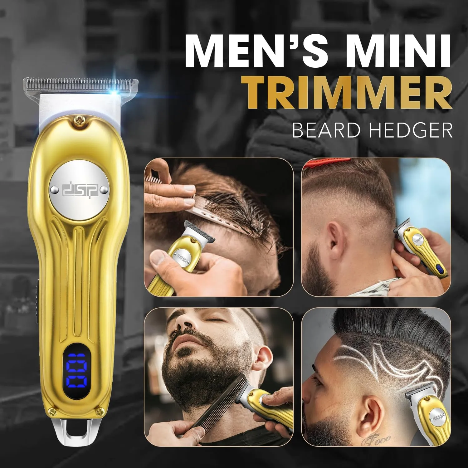 DSP 91476 Metal Edition Gold FX Low Profile Trimmer For Men