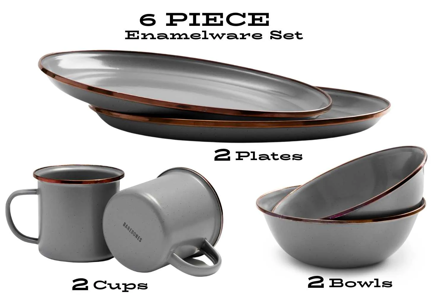 Enamelware Camping Dish Set by Barebones