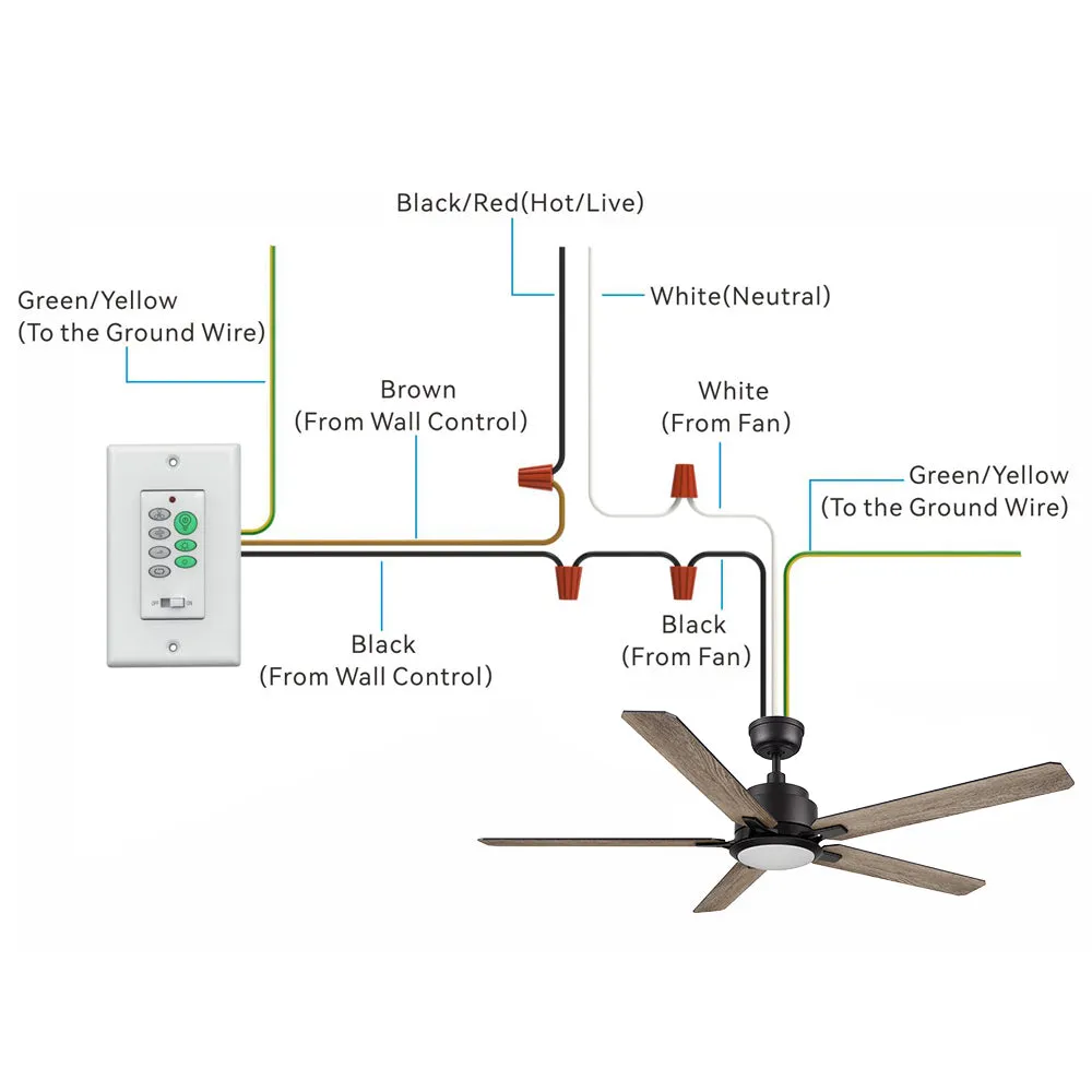 Essex Ⅱ Smart Ceiling Fan with LED Light and Remote Outdoor/Indoor 56"