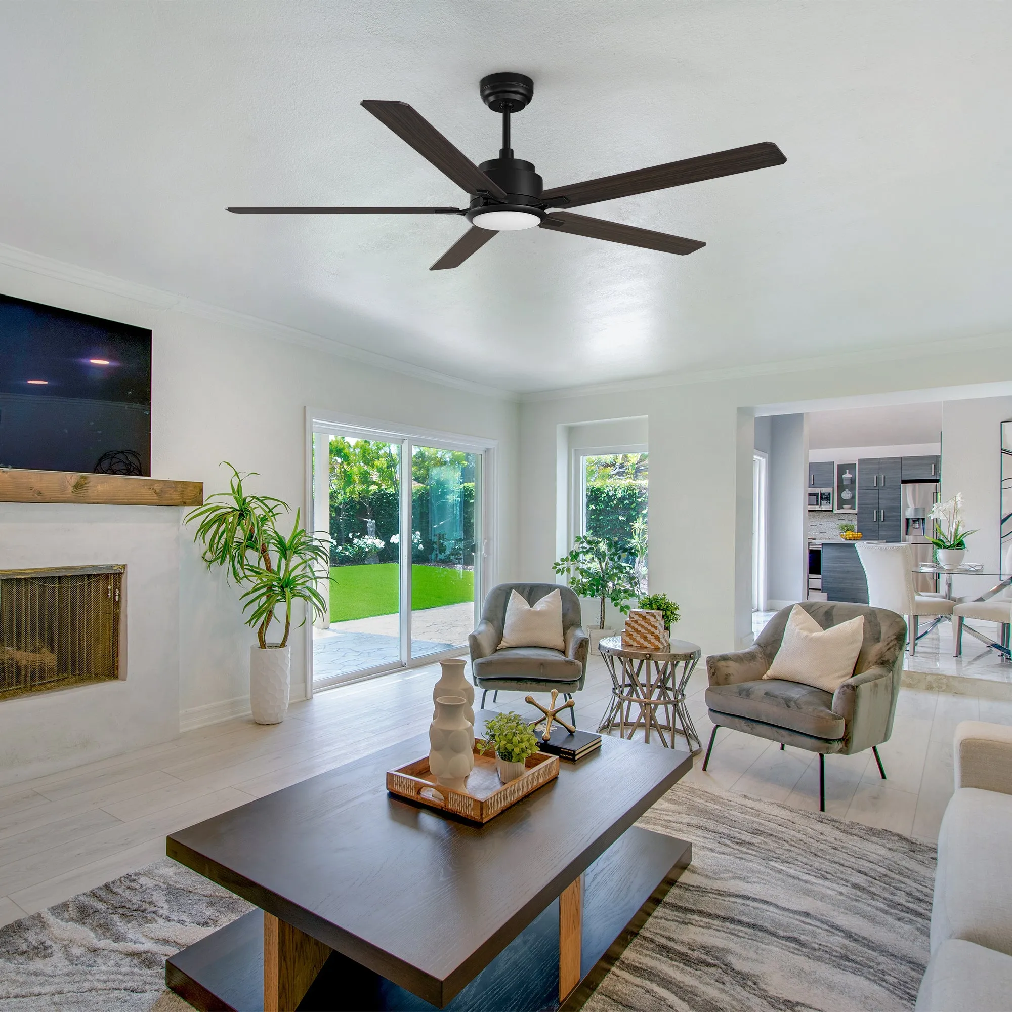 Essex Ⅱ Smart Ceiling Fan with LED Light and Remote Outdoor/Indoor 56"