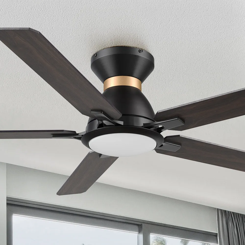 Essex Smart Low Profile Ceiling Fan with LED Light Outdoor/Indoor 52”