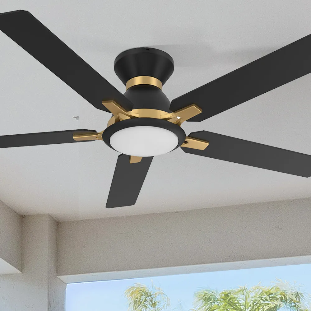 Essex Smart Low Profile Ceiling Fan with LED Light Outdoor/Indoor 52”