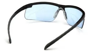 Ever-Lite Infinity Blue Anti-Fog Lens Safety Glasses with Black Frame