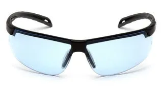 Ever-Lite Infinity Blue Anti-Fog Lens Safety Glasses with Black Frame