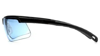 Ever-Lite Infinity Blue Anti-Fog Lens Safety Glasses with Black Frame