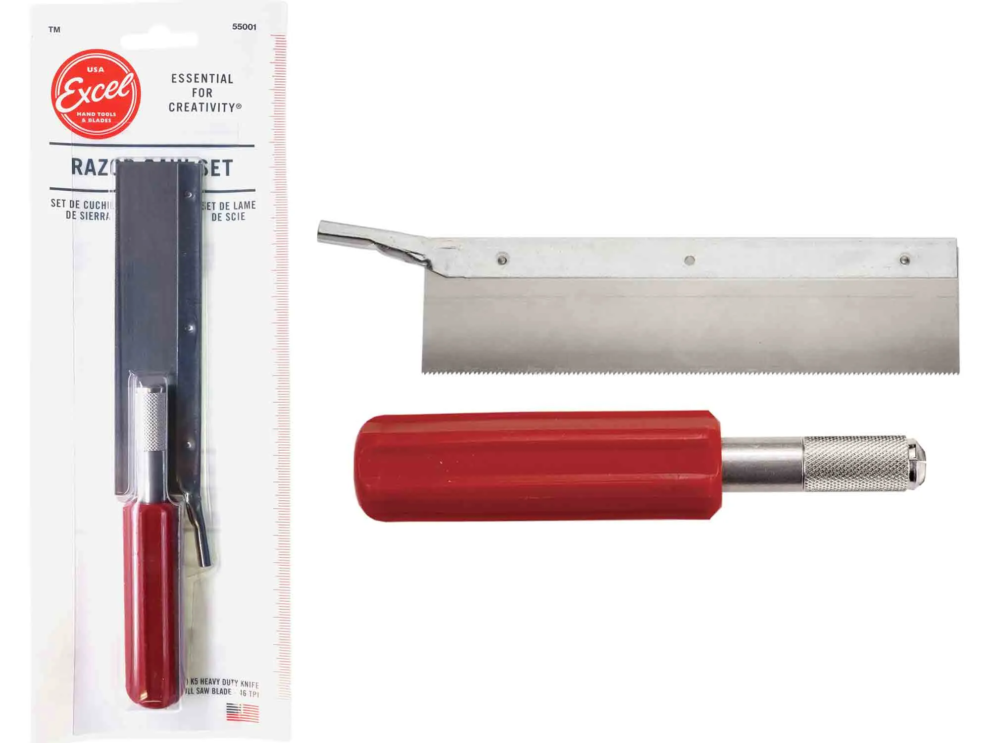 Excel 55001 Very Fine Cut Razor Saw Set - 2pc - USA