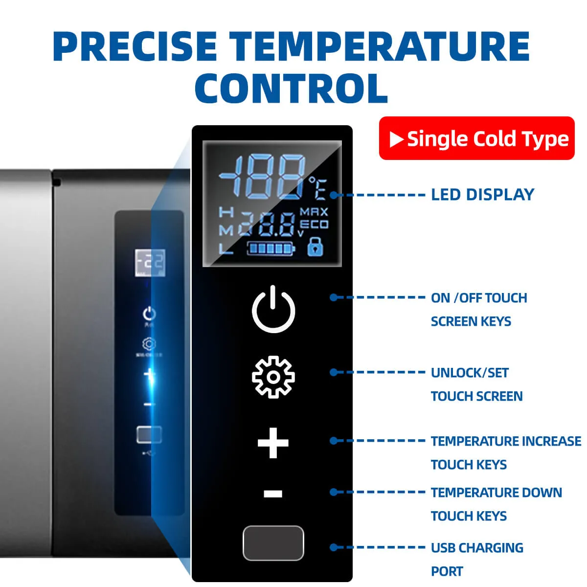 F19 Portable Refrigerator, 2-in-1 Heat and Cool, 25L