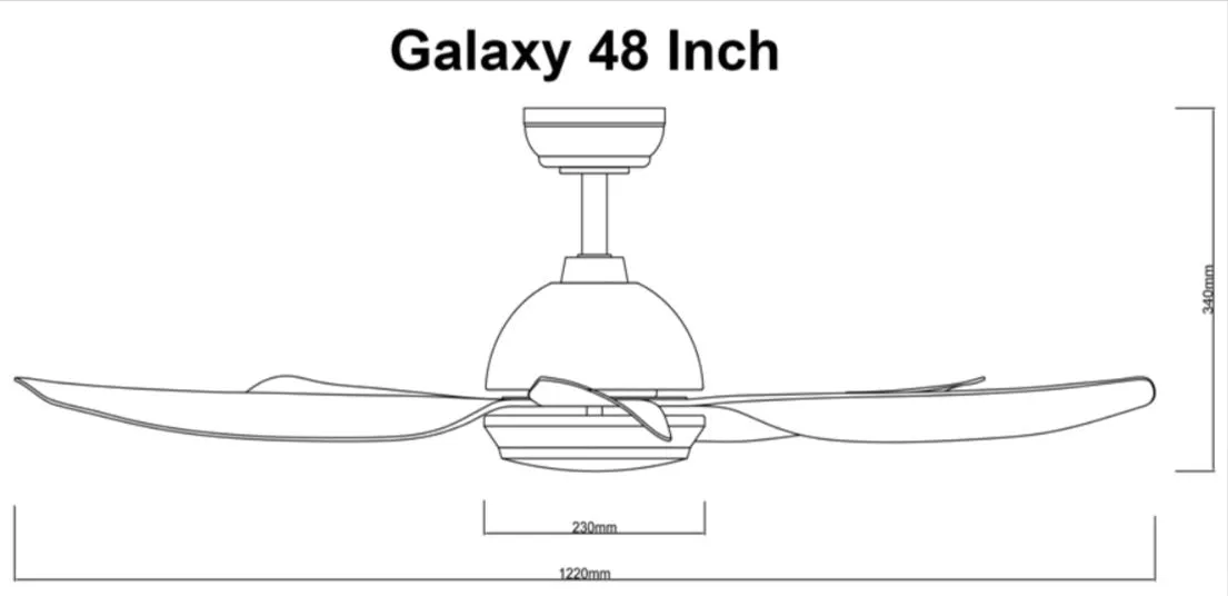 Fanco Galaxy 5 38"/ 48"/56" DC LED Ceiling Fan