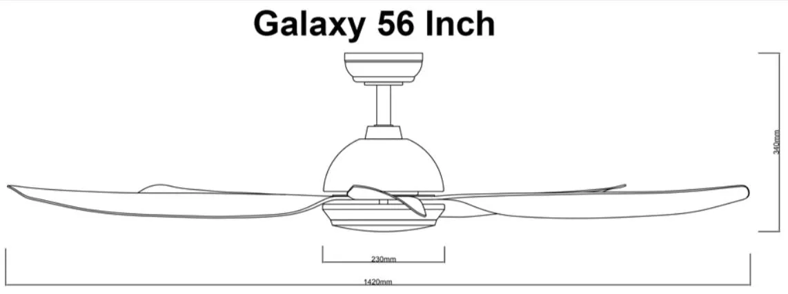 Fanco Galaxy 5 38"/ 48"/56" DC LED Ceiling Fan