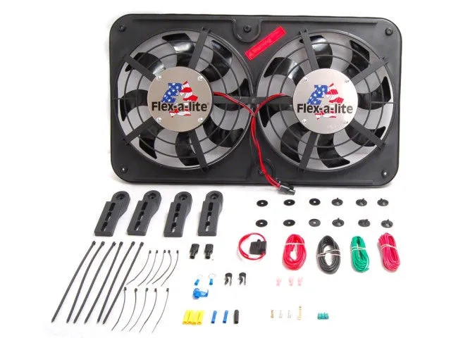 Flex-A-Lite 440 Dual 12 inch Push - Puller Auto Electric Fans 2500 CFM