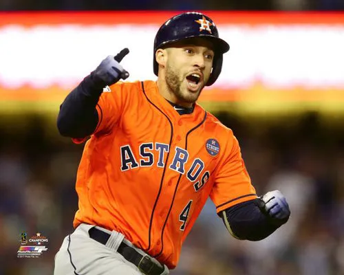 George Springer "Game 7 Blast" Houston Astros Premium Poster Print - Photofile 16x20