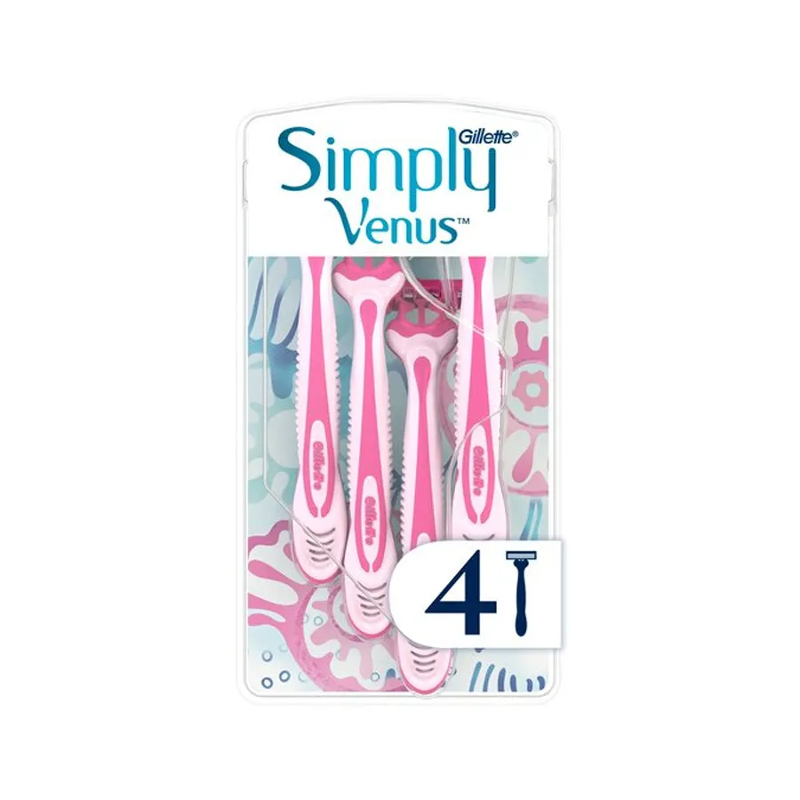 Gillette Simply Venus 3 Disposable Razors (4 Pack)