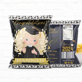 Graduation Personalized Chip Bags|Printable File  Girl 03