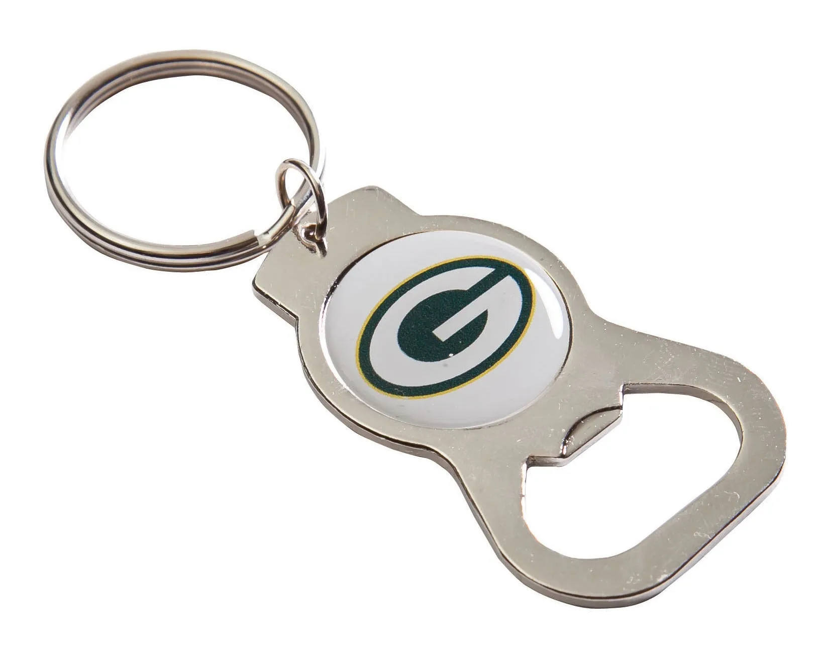 Green Bay Packers Bottle Opener Key Ring, 3.75" x 1.5"