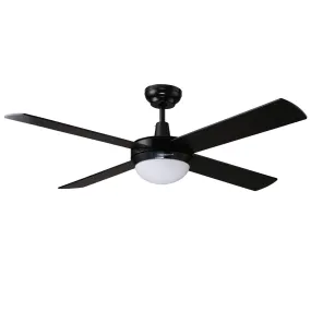 HAWAII 132cm / 52 inch 4 Blade DC Modern Ceiling Fan with LED light 4000K Black