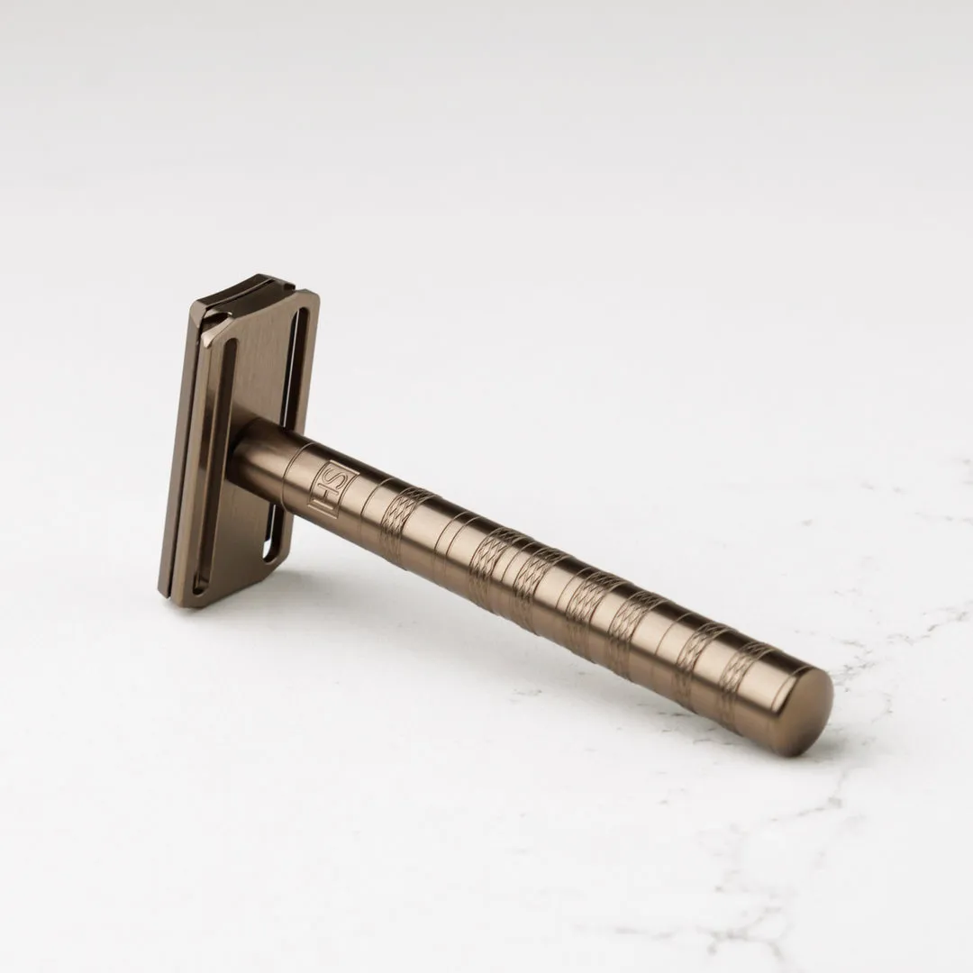 Henson Shaving - Tan - New Beveled Edge Aluminum AL13 Double Edge Safety Razor