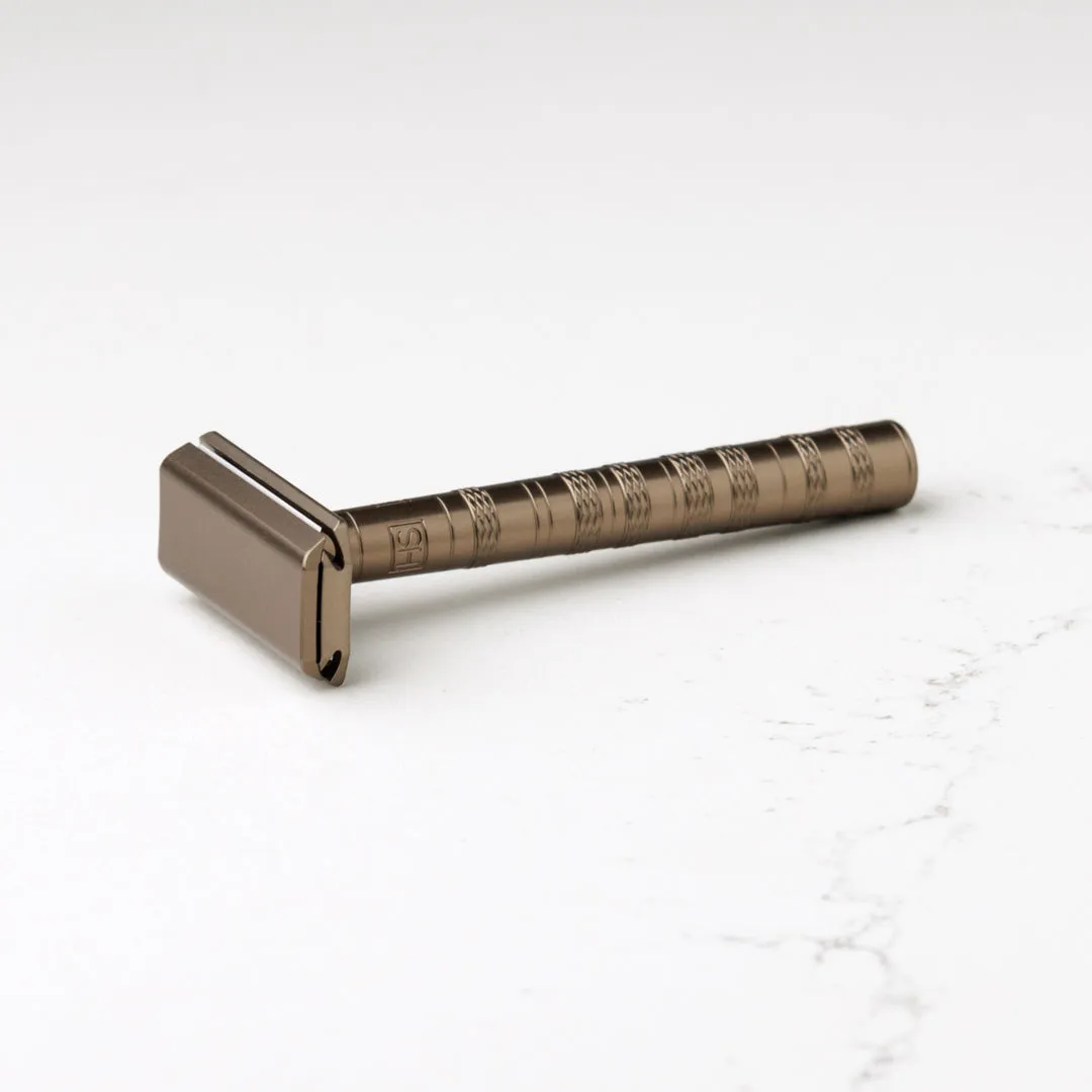 Henson Shaving - Tan - New Beveled Edge Aluminum AL13 Double Edge Safety Razor