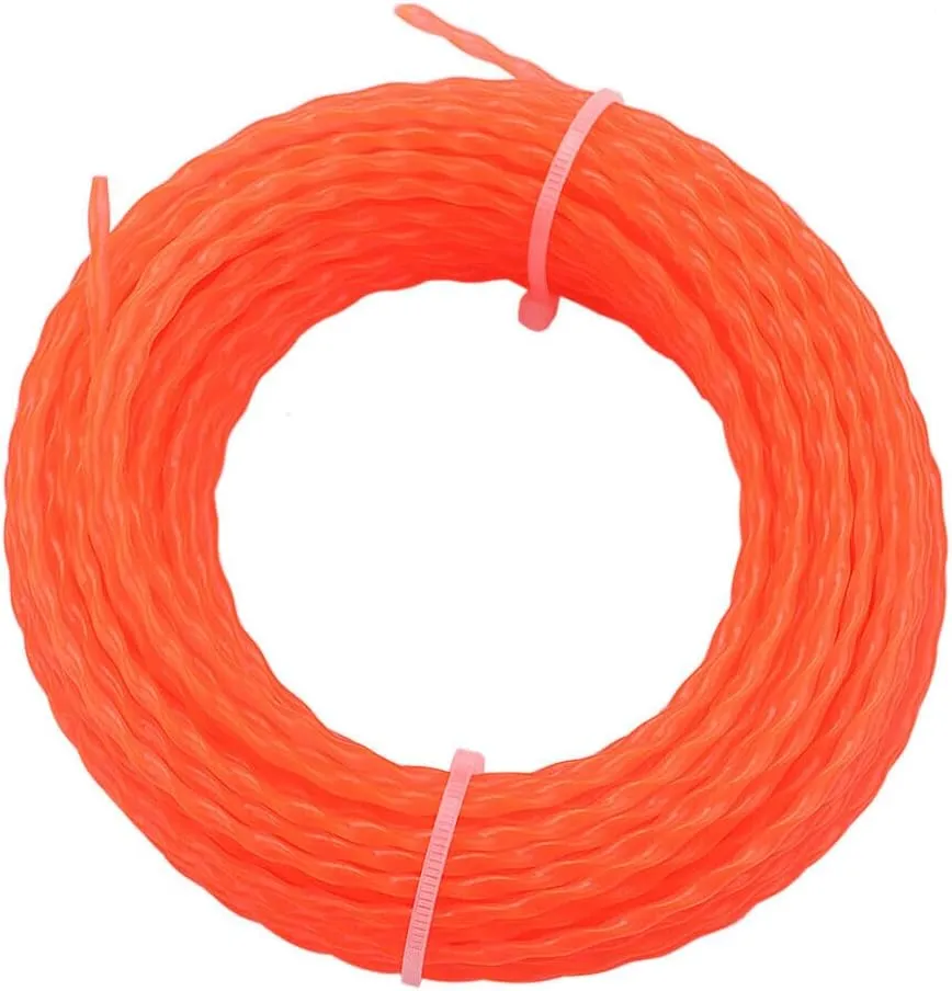 Hipa .095 inch x 15 Meter 2.4mm Commercial Round Twist String Trimmer Line for Stihl Echo Husqvarna Poulan Craftsman Grass Weed eater