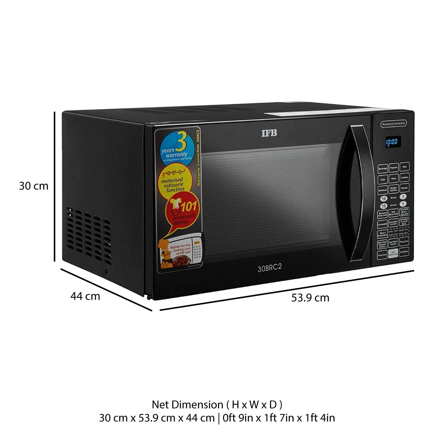 IFB 30BRC2 30 Litre Convection Microwave Oven ( Black)