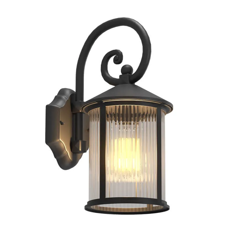 Industrial Waterproof Cylinder Aluminum Glass 1-Light Outdoor Wall Sconce Lamp