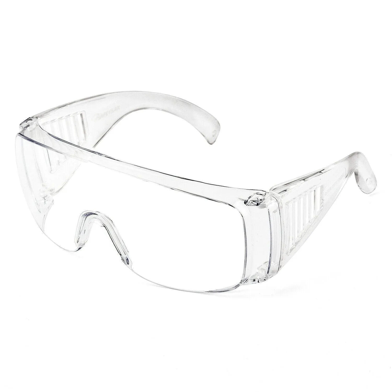 INOX Protective Eyewear Vented Safety Glasses over Glasses / Goggles, Scratch Resistant & UV Resistant, 1750C (1 Pair)