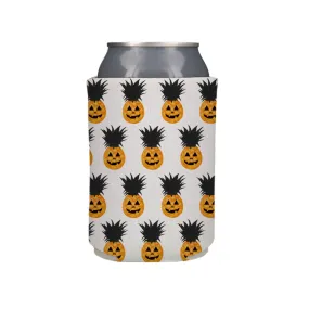 Jack O Lantern Pineapple White Can Cooler