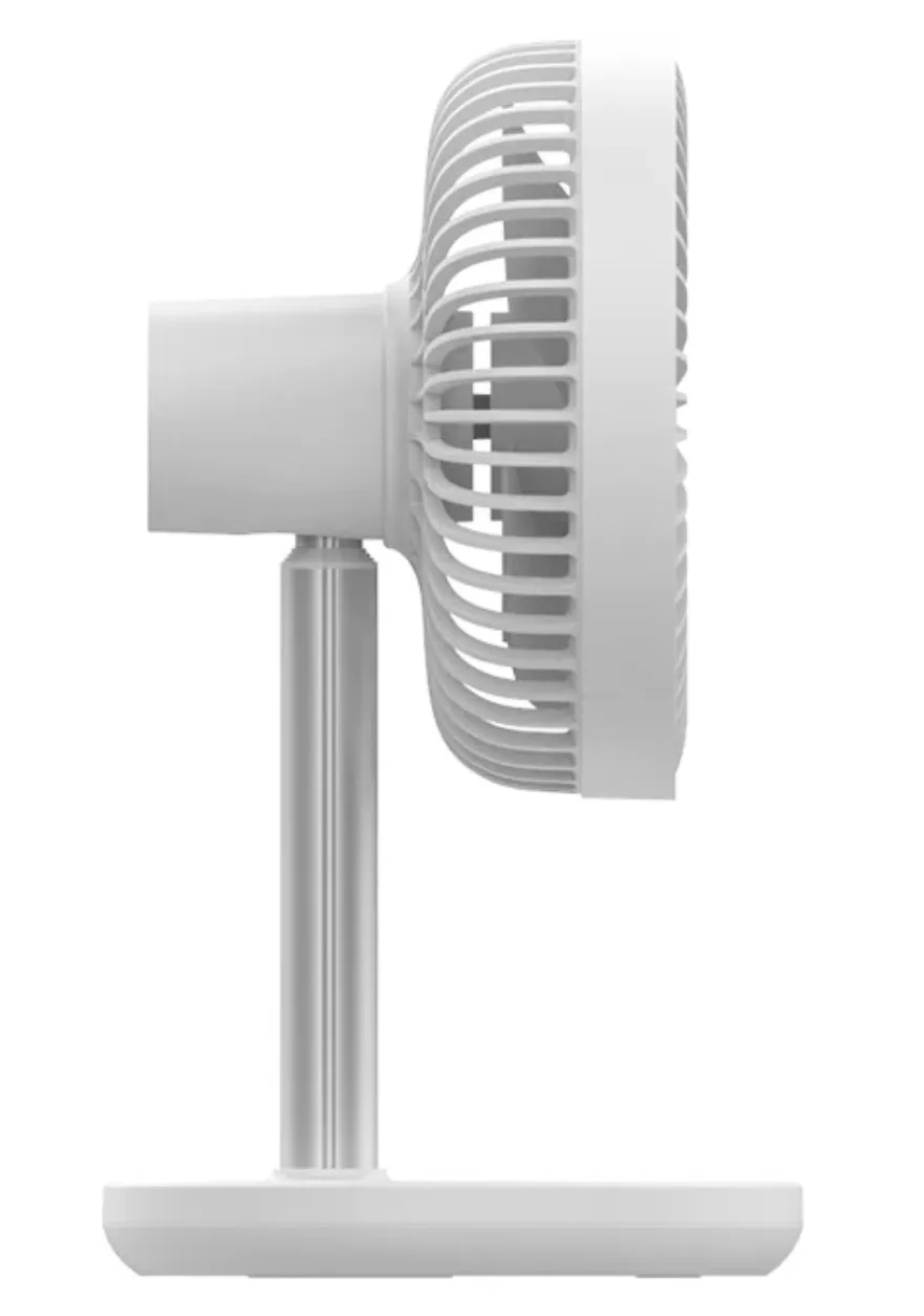 JISULIFE FA13P New Upgraded Oscillating Extendable Desk Fan 8000mAh Cordless Rechargeable - White