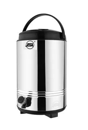 JSI Stainless Steel Water Jug 10 Liters Hot and Cold Up to 4-5 Hours I Easy to Carry Handle I PUF Insulated Water Dispenser for Kitchen, Office