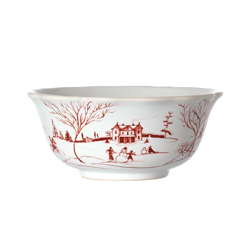 Juliska Country Estate Winter Frolic Ruby Ice Cream/Cereal Bowl