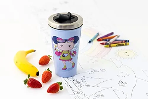 Koala Stainless Steel Kids Cups 16oz Screw on Spill Proof Lid With Silicone New