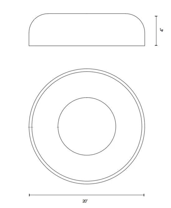 Kuzco FM13120 Beacon LED Flush Mount