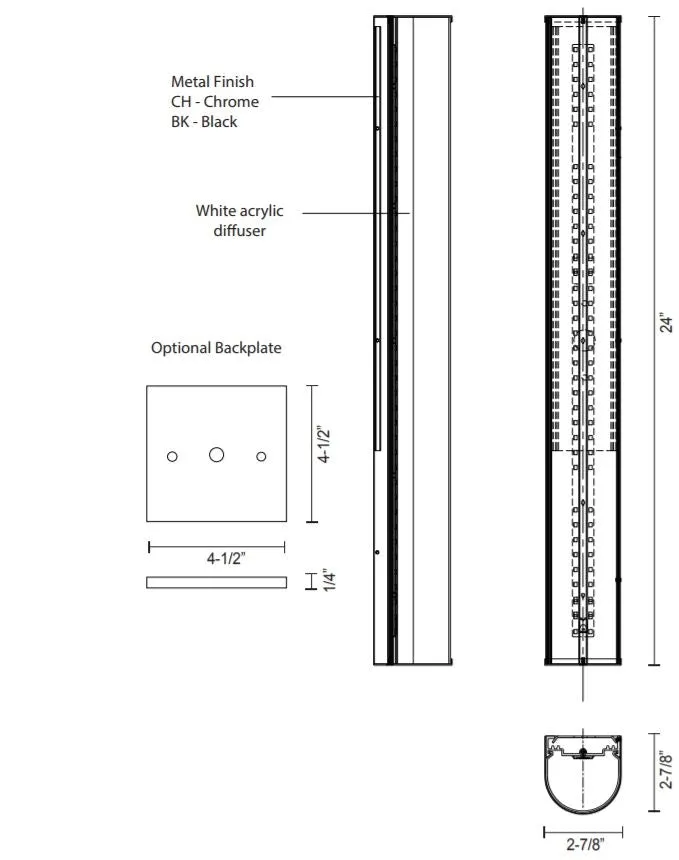 Kuzco VL61224 Longitude 24" LED Vanity