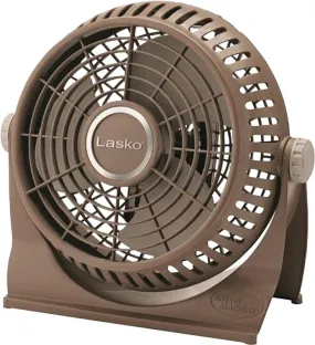 Lasko Breeze Machine 505 Desk Fan, 120 V, 10 in Dia Blade, 2-Speed, 435 cfm Air, Brown :EA: QUANTITY: 1