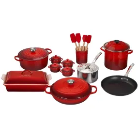 Le Creuset 20 Piece Mixed Material Set - Cerise