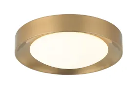 LED Ceiling Mount from the Essene Collection in Aged Gold Brass Finish by Matteo Lighting