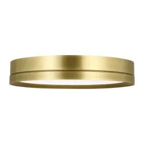 LED Flush Mount from the Finch Collection in Plated Brass Finish by Visual Comfort Modern