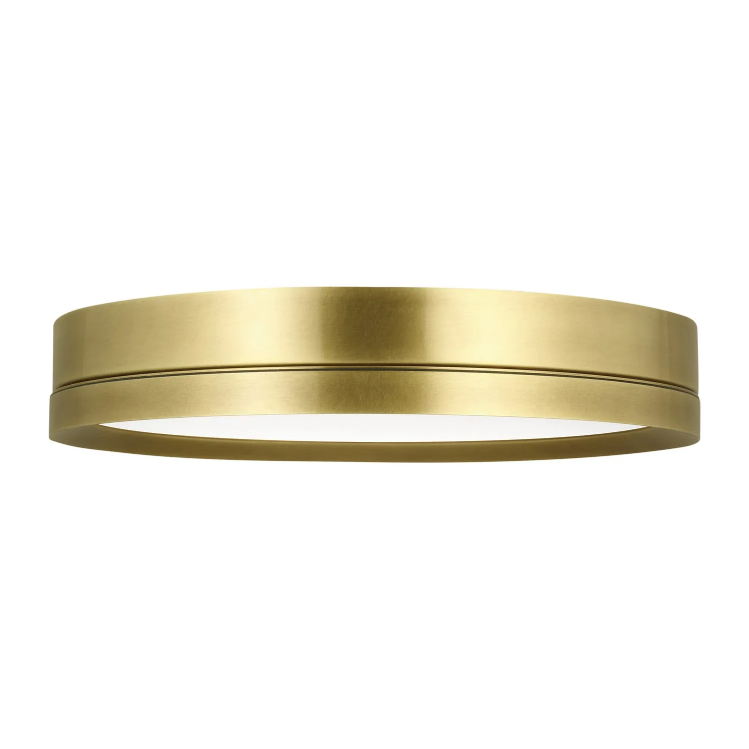 LED Flush Mount from the Finch Collection in Plated Brass Finish by Visual Comfort Modern